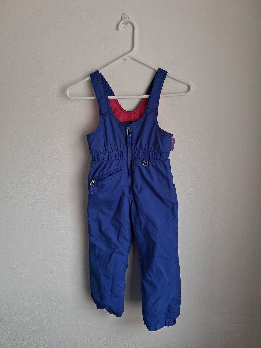 Vintage Obermeyer Girls Blue Ski Overalls Size 4
